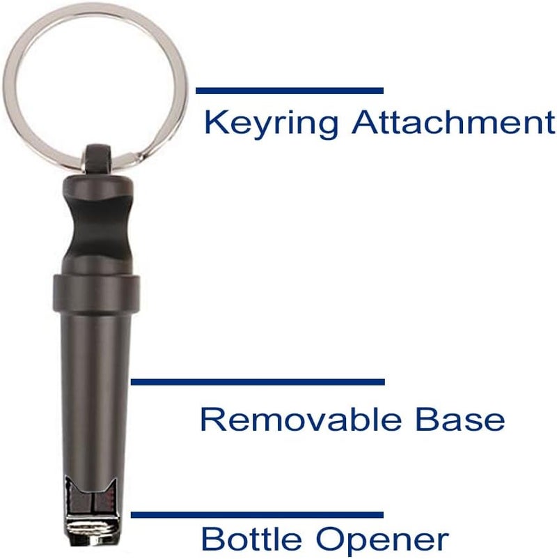BJinegely Mini Keychain Corkscrew, Generation3 Elegant 3 In 1 Portable Bottle Opener Wine Bottle Corkscrew Key Ring, Wine Beer Opener for Backpack Camping Kit Waiters (Bl ack) - Image 3